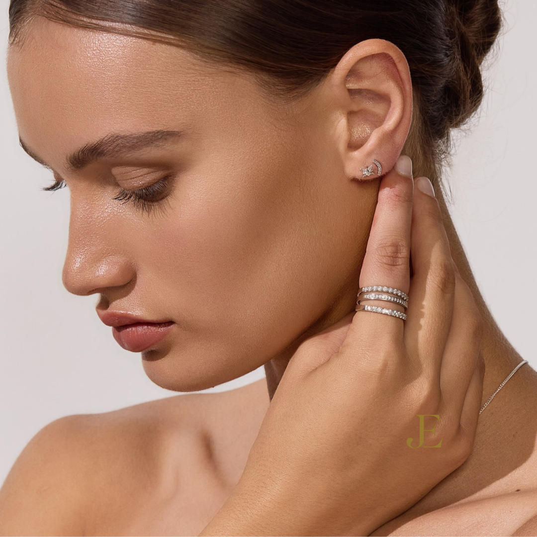 JacqualineEve™ Star Diamond Stud Earrings