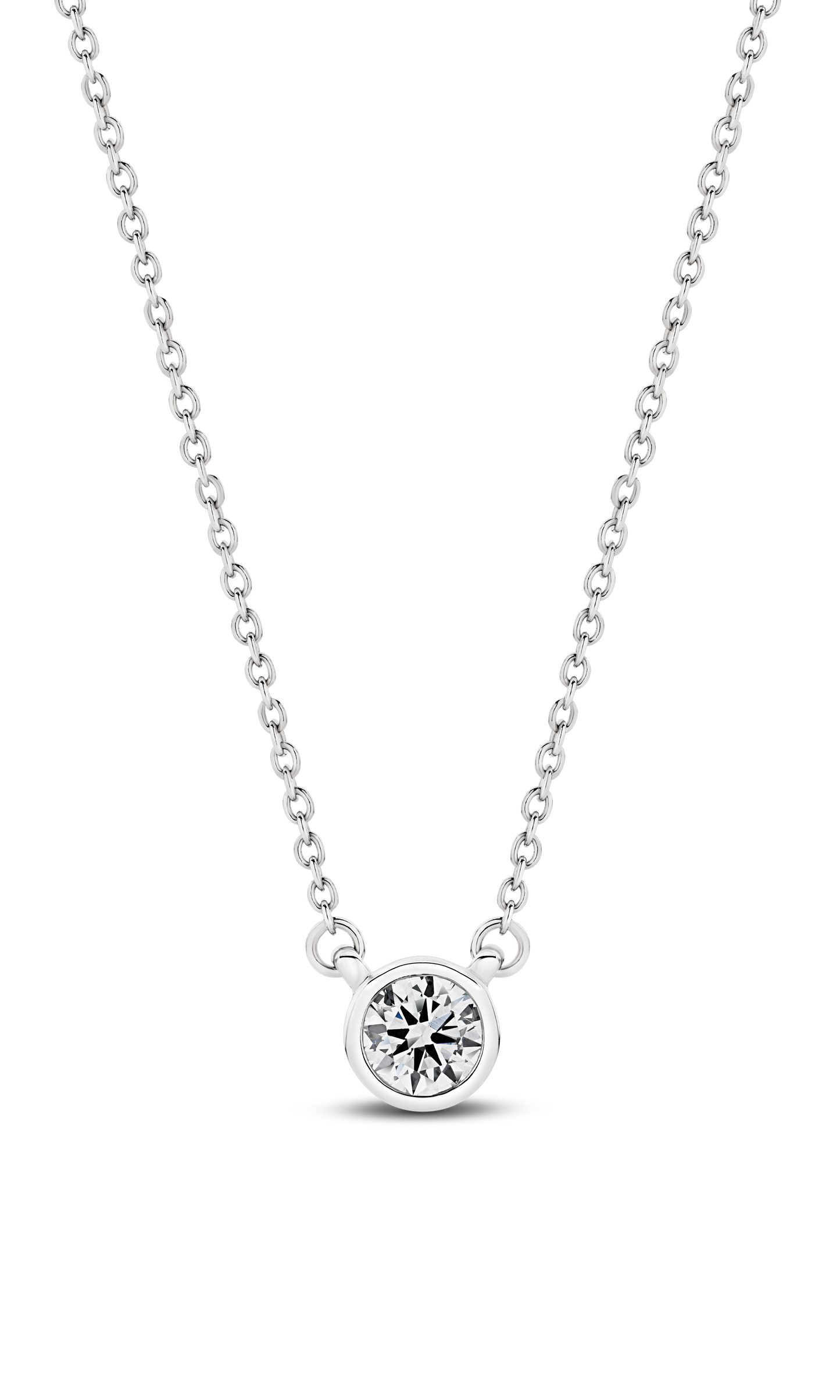 Necklace 0.25ct Lab VS/F+ 9kt White Gold