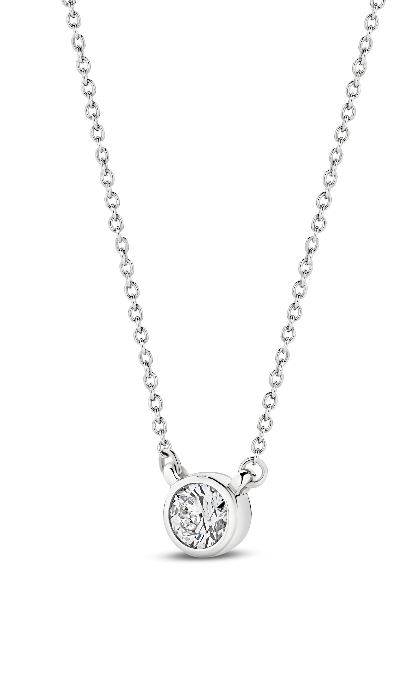 Necklace 0.25ct Lab VS/F+ 9kt White Gold