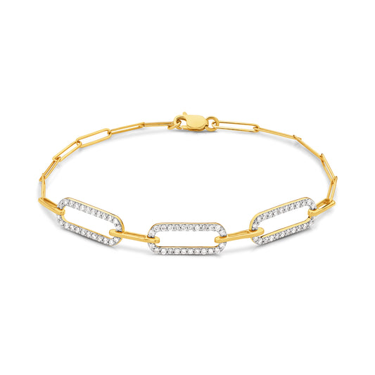 Luxury 0.53ct diamond bracelet crafted in 18KT yellow gold
