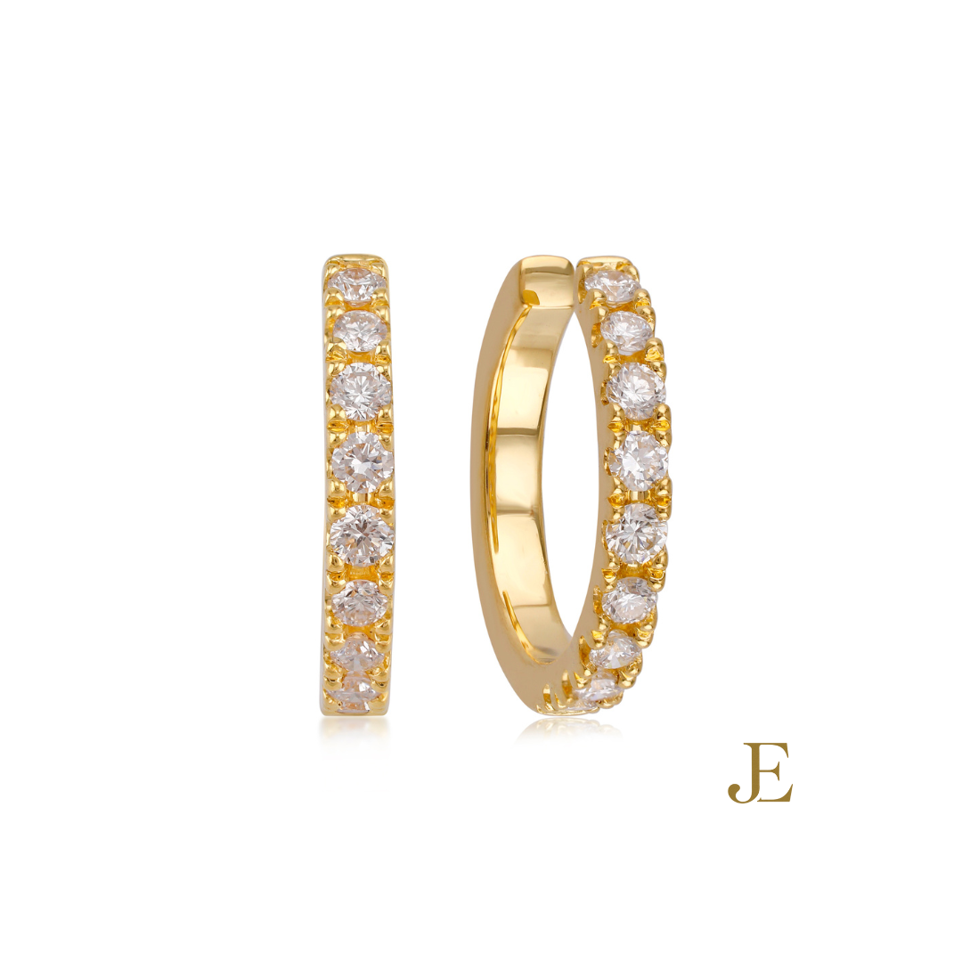 JacqualineEve Earcuff 0.23ct natural SI/GH 18kt Yellow Gold