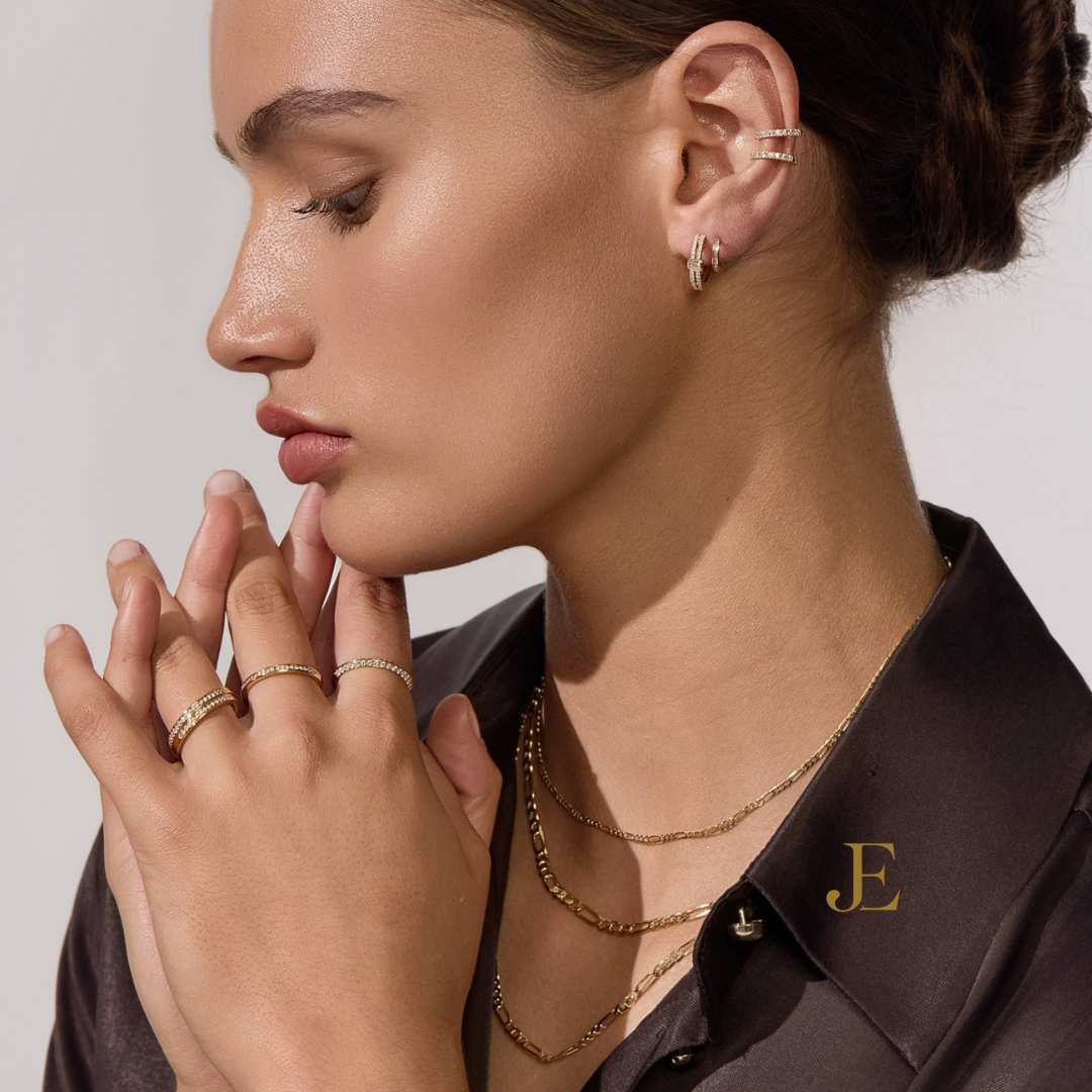 JacqualineEve Earcuff 0.23ct natural SI/GH 18kt Yellow Gold