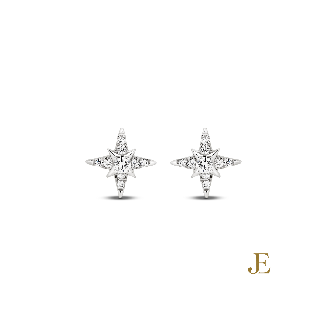 JacqualineEve™ Star Diamond Stud Earrings
