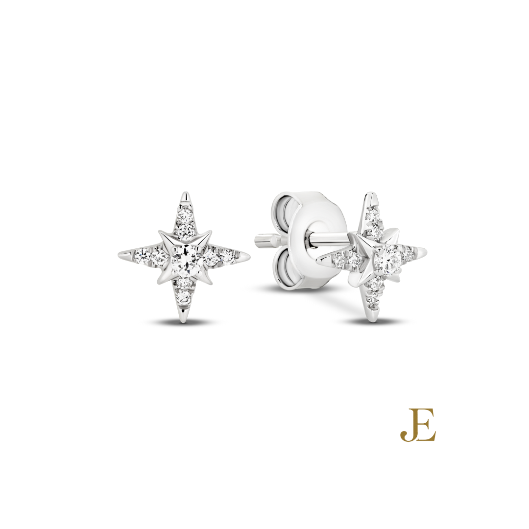 JacqualineEve™ Star Diamond Stud Earrings