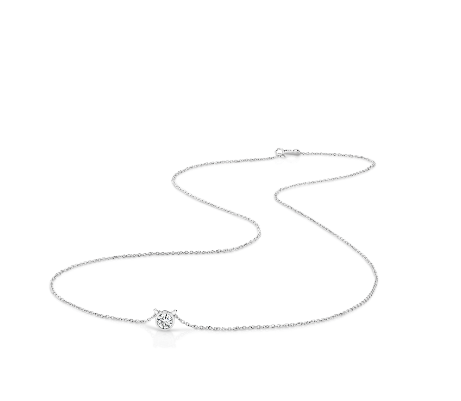 Necklace 0.25ct Lab VS/F+ 9kt White Gold