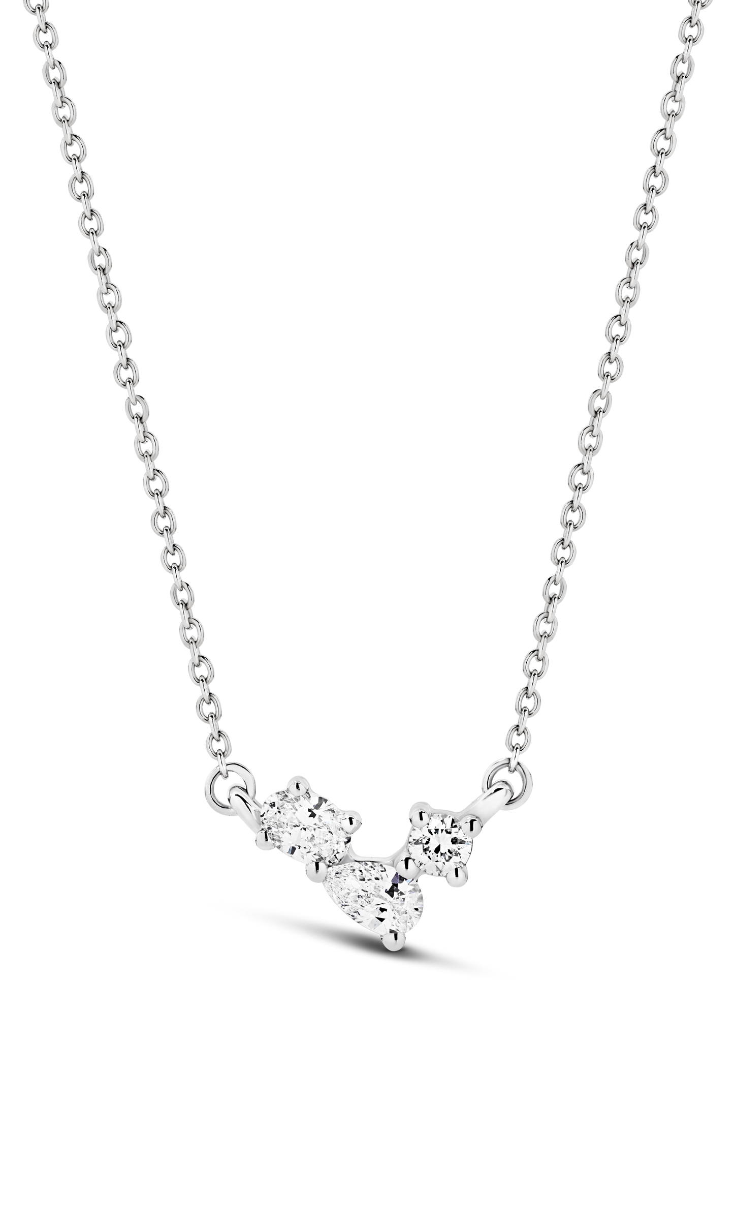 Necklace 0.25ct Lab VS/F+ 9kt White Gold