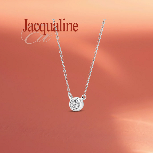 Necklace 0.25ct Lab VS/F+ 9kt White Gold