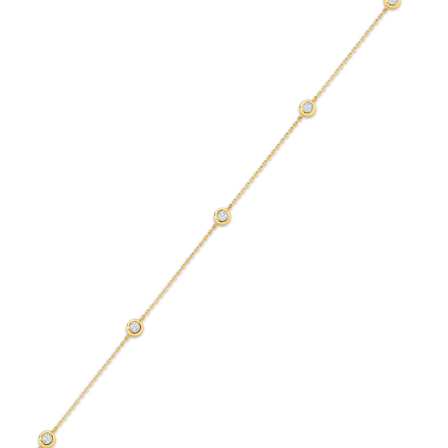 Two-sided Diamond Bezel Bracelet 18KT 1.6g 0.15ct GH/SI